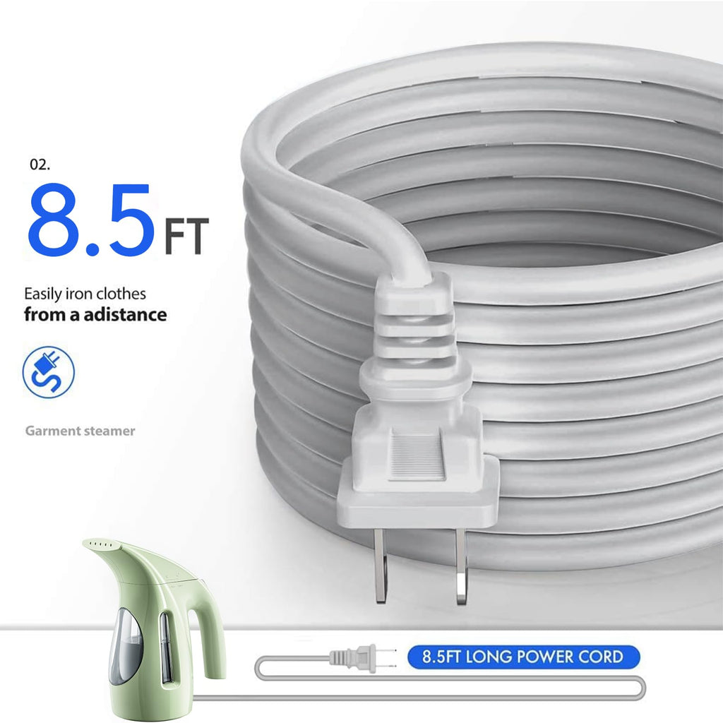 HiLIFE Steamer for Clothes, Portable Handheld Design, 240ml Big Capacity, 700W, Strong Penetrating Steam, Removes Wrinkle, for Home, Office and Travel(ONLY FOR 120V)(White)