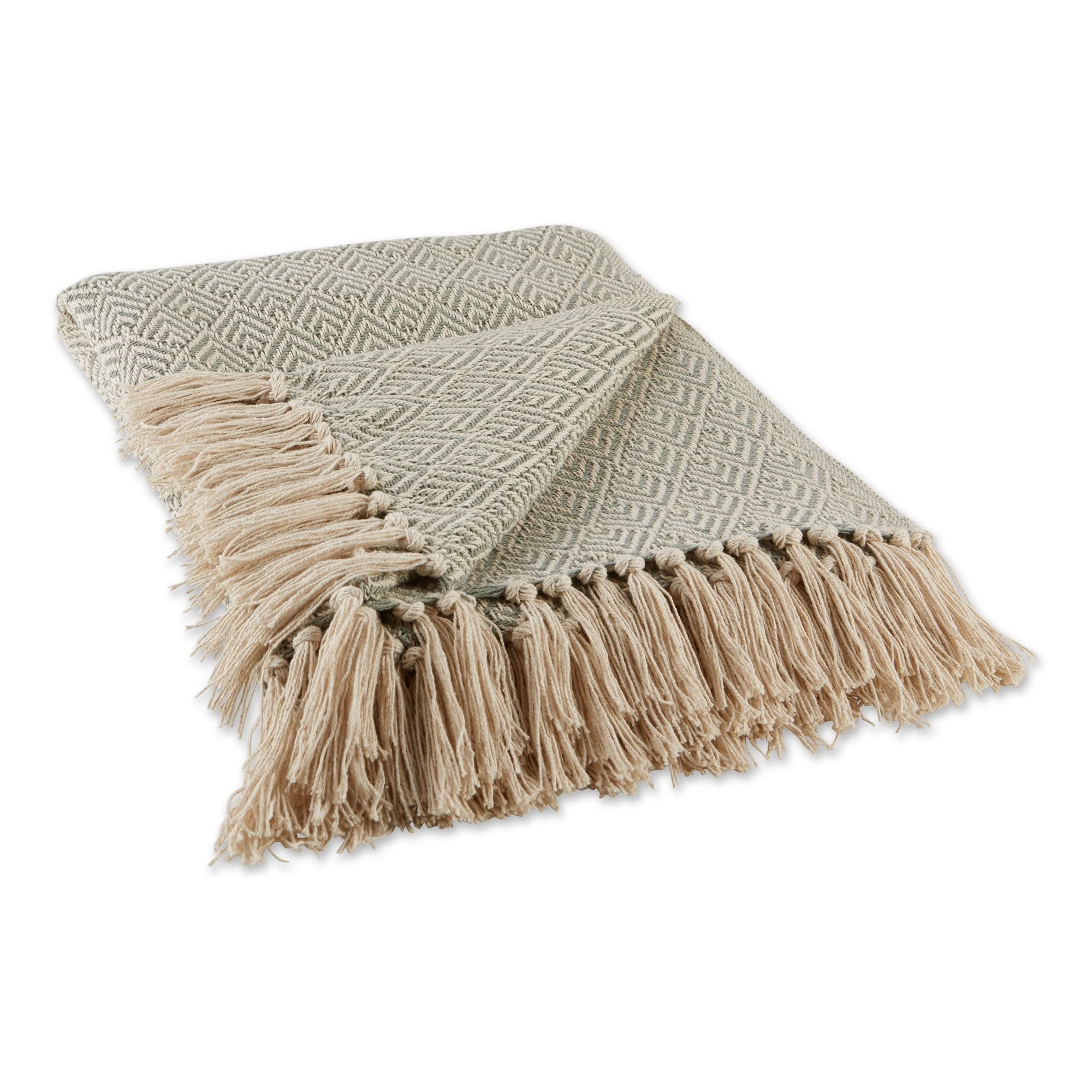 DII Diamond Throw Collection Cotton Woven, 50x60, Gray