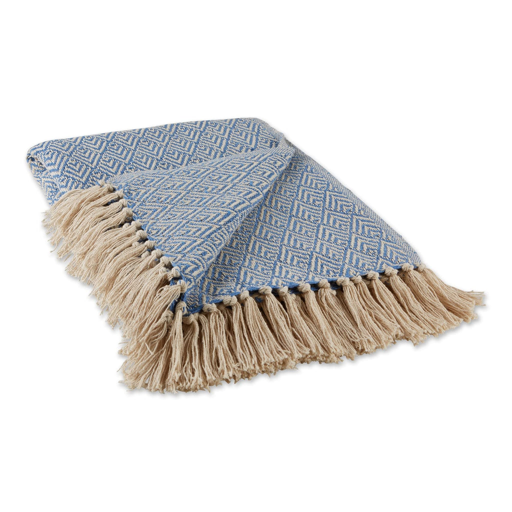 DII Diamond Throw Collection Cotton Woven, 50x60, Gray
