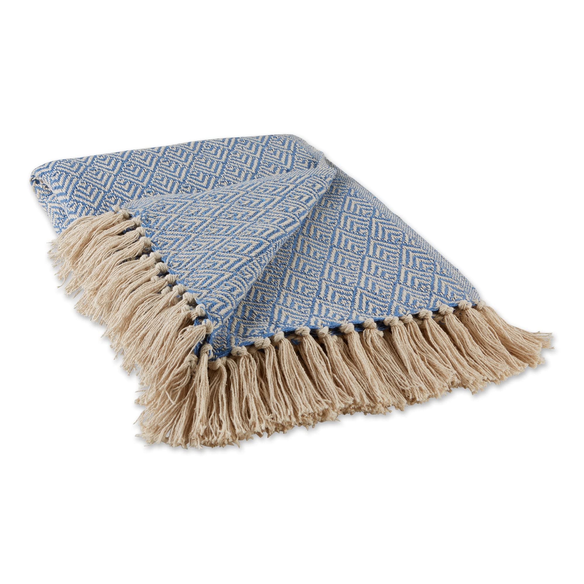 DII Diamond Throw Collection Cotton Woven, 50x60, Gray