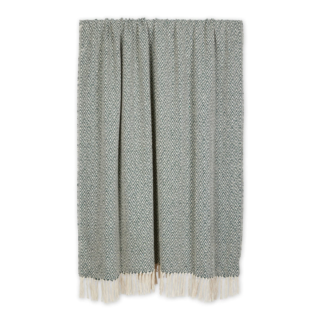 DII Diamond Throw Collection Cotton Woven, 50x60, Gray