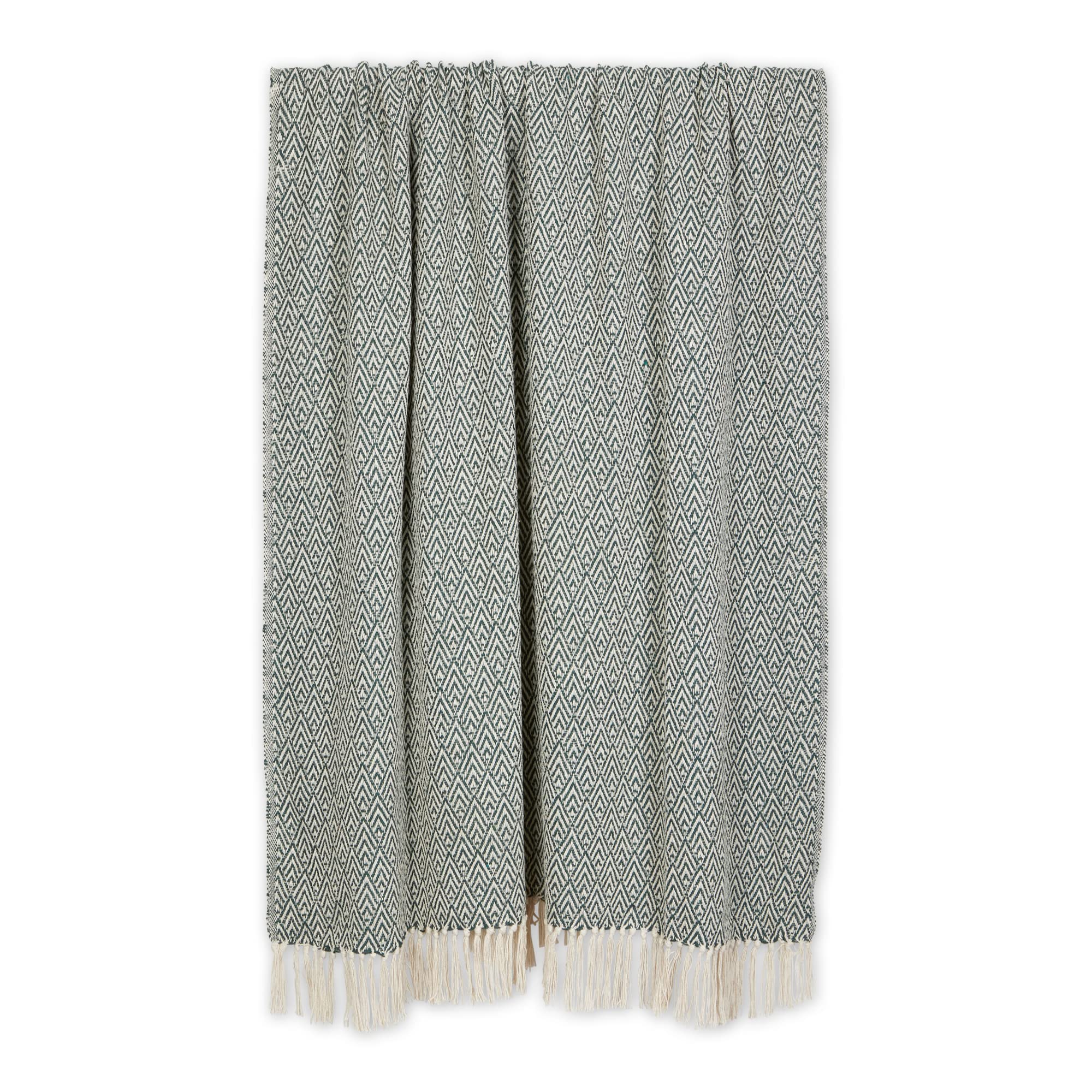 DII Diamond Throw Collection Cotton Woven, 50x60, Gray